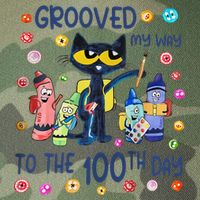Grooved My Way To The 100th Day Pete Cat 100 Days Of School Legacy Tie Dye Trucker Hat