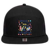 Grooved My Way To The 100th Day Pete Cat 100 Days Of School 7 Panel Mesh Trucker Snapback Hat