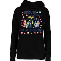Grooved My Way To The 100th Day Pete Cat 100 Days Of School Womens Funnel Neck Pullover Hood