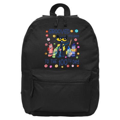 Grooved My Way To The 100th Day Pete Cat 100 Days Of School 16 in Basic Backpack