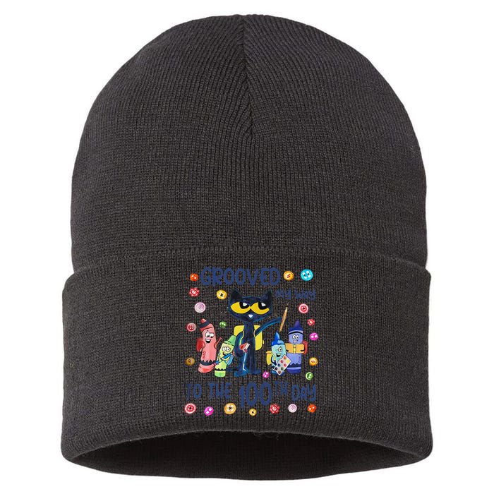 Grooved My Way To The 100th Day Pete Cat 100 Days Of School Sustainable Knit Beanie