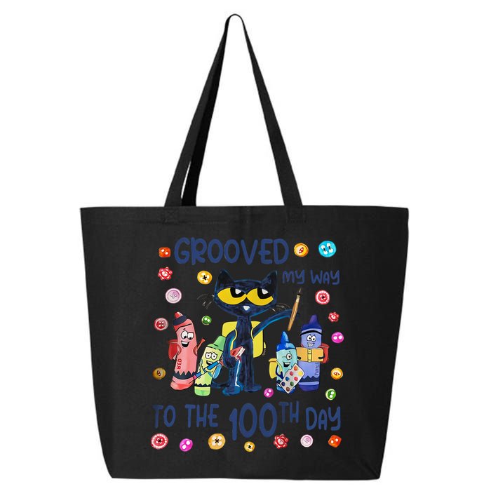 Grooved My Way To The 100th Day Pete Cat 100 Days Of School 25L Jumbo Tote