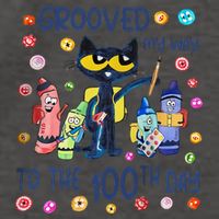 Grooved My Way To The 100th Day Pete Cat 100 Days Of School Vector Backpack