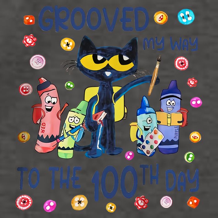 Grooved My Way To The 100th Day Pete Cat 100 Days Of School Vector Backpack