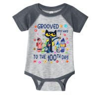 Grooved My Way To The 100th Day Pete Cat 100 Days Of School Infant Baby Jersey Bodysuit