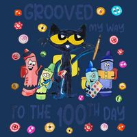 Grooved My Way To The 100th Day Pete Cat 100 Days Of School Infant Baby Jersey Bodysuit