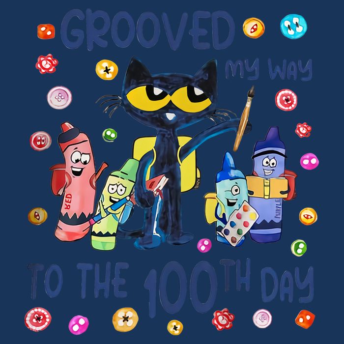 Grooved My Way To The 100th Day Pete Cat 100 Days Of School Infant Baby Jersey Bodysuit