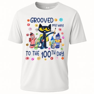 Grooved My Way To The 100th Day Pete Cat 100 Days Of School Performance Shirt