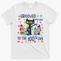 Grooved My Way To The 100th Day Pete Cat 100 Days Of School T-Shirt