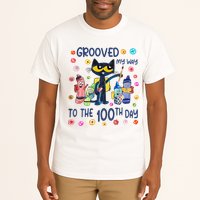 Grooved My Way To The 100th Day Pete Cat 100 Days Of School Tall T-Shirt