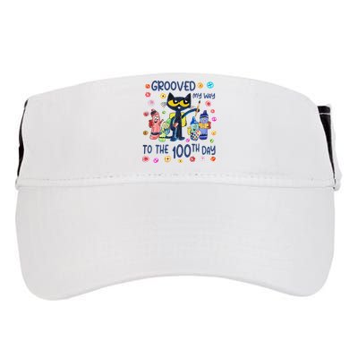 Grooved My Way To The 100th Day Pete Cat 100 Days Of School Adult Drive Performance Visor
