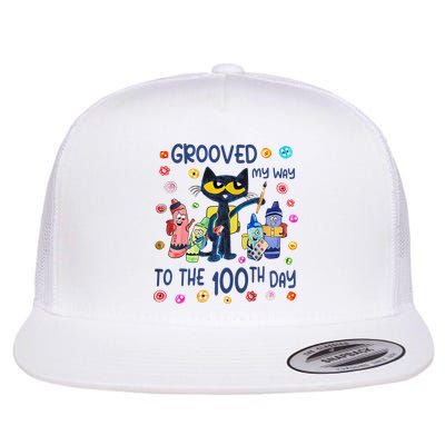 Grooved My Way To The 100th Day Pete Cat 100 Days Of School Flatbill Hat