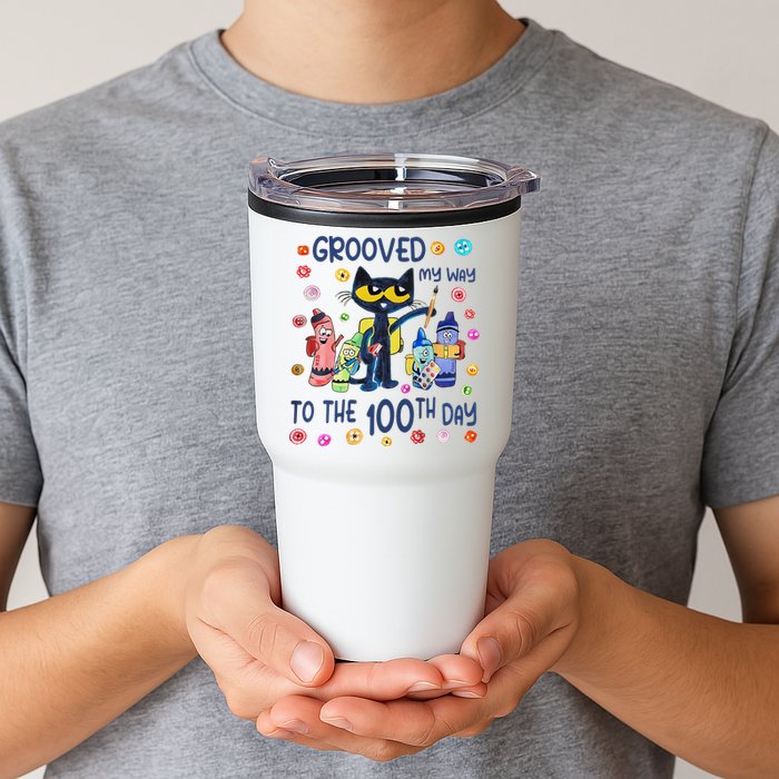Grooved My Way To The 100th Day Pete Cat 100 Days Of School Tumbler