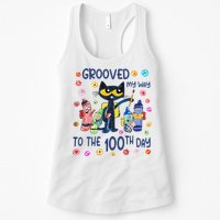 Grooved My Way To The 100th Day Pete Cat 100 Days Of School Womens Tank Top