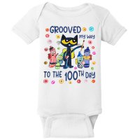 Grooved My Way To The 100th Day Pete Cat 100 Days Of School Baby Bodysuit