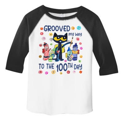 Grooved My Way To The 100th Day Pete Cat 100 Days Of School Toddler Fine Jersey T-Shirt