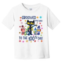 Grooved My Way To The 100th Day Pete Cat 100 Days Of School Toddler T-Shirt