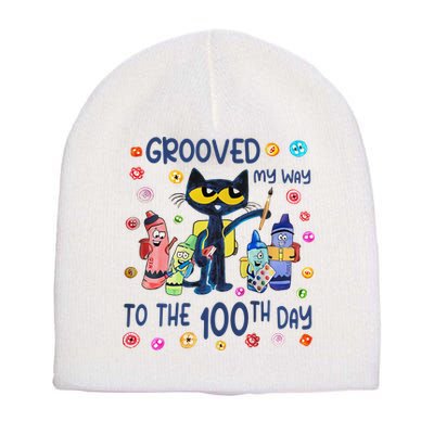 Grooved My Way To The 100th Day Pete Cat 100 Days Of School Short Acrylic Beanie