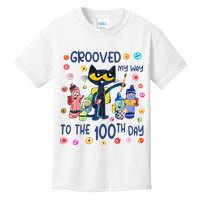Grooved My Way To The 100th Day Pete Cat 100 Days Of School Kids T-Shirt