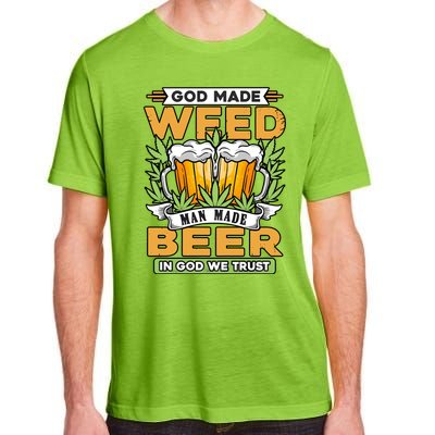 God Made Weeb Man Made Beer Adult ChromaSoft Performance T-Shirt