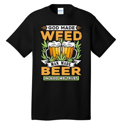 God Made Weeb Man Made Beer Tall T-Shirt