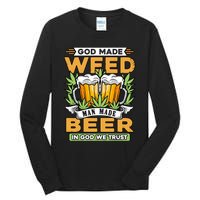 God Made Weeb Man Made Beer Tall Long Sleeve T-Shirt