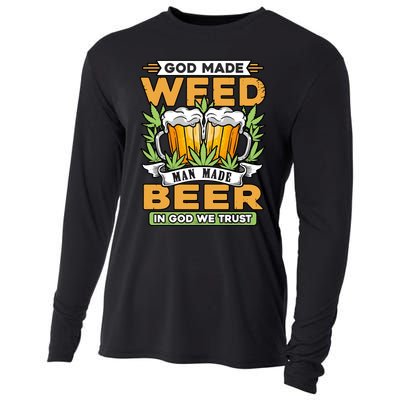 God Made Weeb Man Made Beer Cooling Performance Long Sleeve Crew