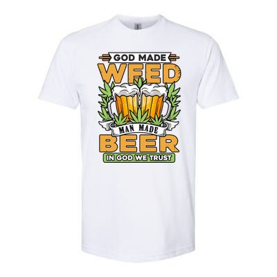 God Made Weeb Man Made Beer Softstyle CVC T-Shirt