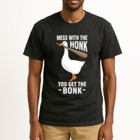 Goose Mess With The Honk You Get The Bonk Tall T-Shirt