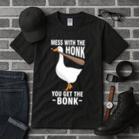 Goose Mess With The Honk You Get The Bonk Tall T-Shirt