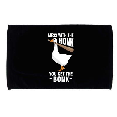 Goose Mess With The Honk You Get The Bonk Microfiber Hand Towel