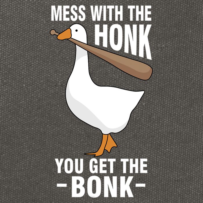 Goose Mess With The Honk You Get The Bonk Cotton Canvas Backpack