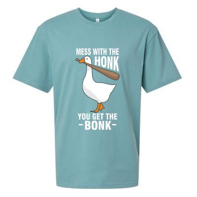 Goose Mess With The Honk You Get The Bonk Sueded Cloud Jersey T-Shirt
