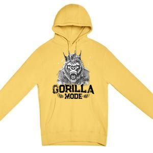 Gorilla Mode Workout Gym Success Fitness King Beast Gift Premium Pullover Hoodie