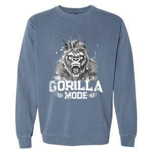 Gorilla Mode Workout Gym Success Fitness King Beast Gift Garment-Dyed Sweatshirt