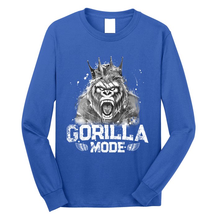 Gorilla Mode Workout Gym Success Fitness King Beast Gift Long Sleeve Shirt