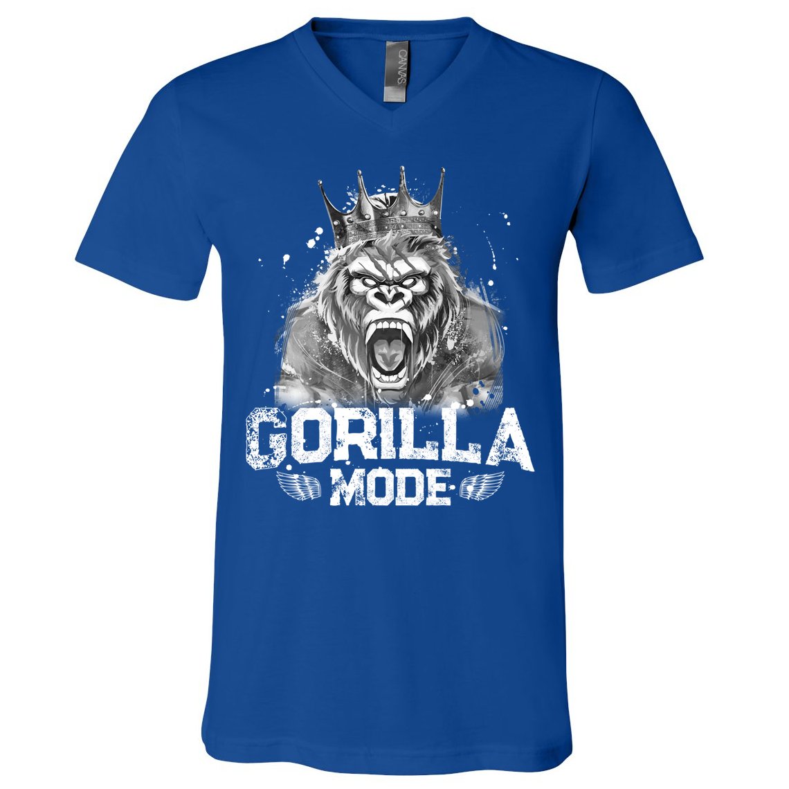 Gorilla Mode Workout Gym Success Fitness King Beast Gift V-Neck T-Shirt