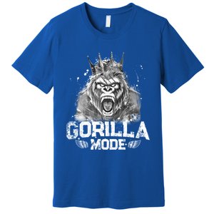 Gorilla Mode Workout Gym Success Fitness King Beast Gift Premium T-Shirt