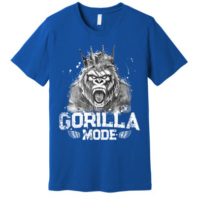 Gorilla Mode Workout Gym Success Fitness King Beast Gift Premium T-Shirt