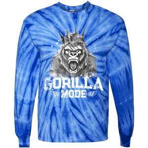 Gorilla Mode Workout Gym Success Fitness King Beast Gift Tie-Dye Long Sleeve Shirt