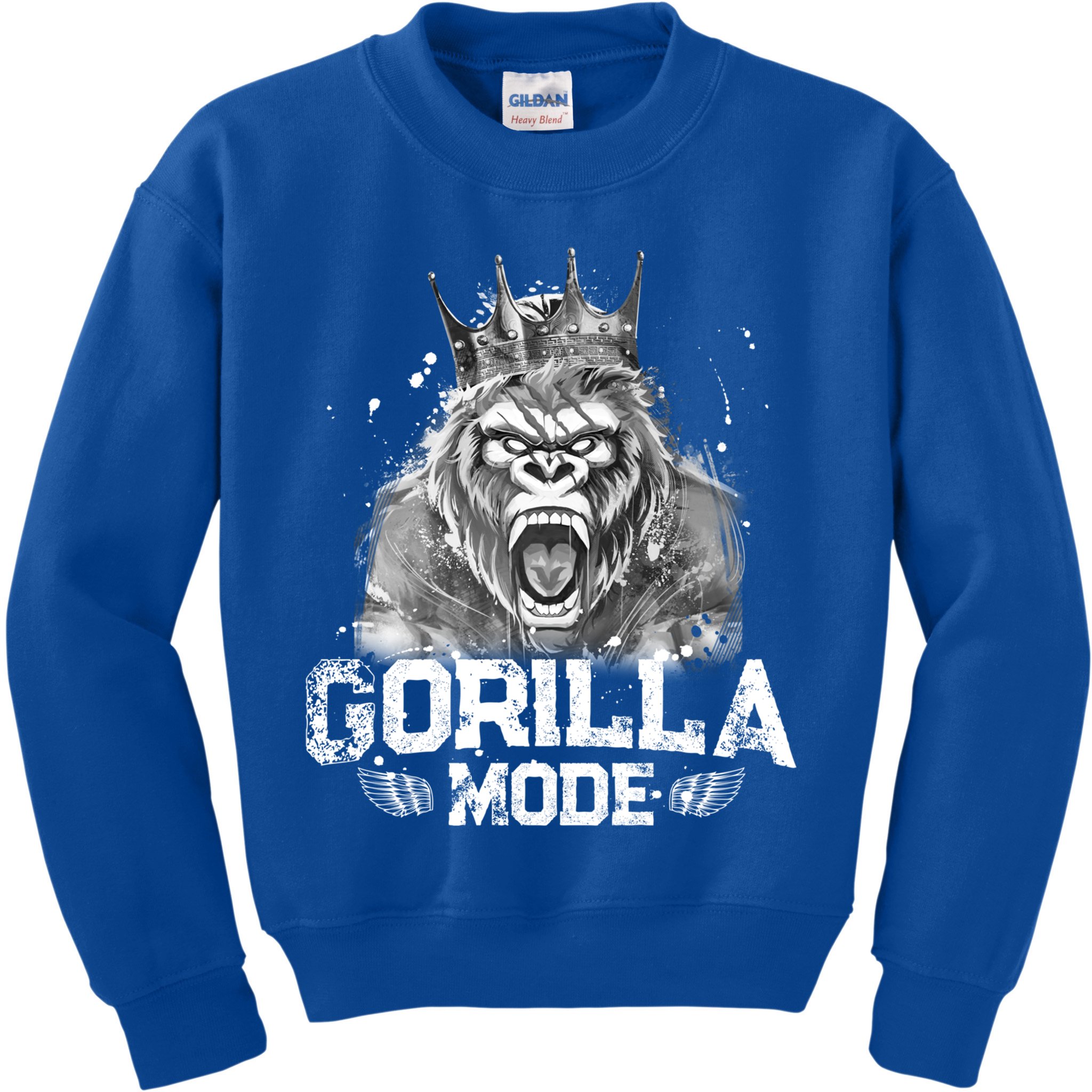 Gorilla Mode Workout Gym Success Fitness King Beast Gift Kids Sweatshirt