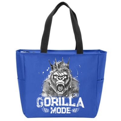 Gorilla Mode Workout Gym Success Fitness King Beast Gift Zip Tote Bag