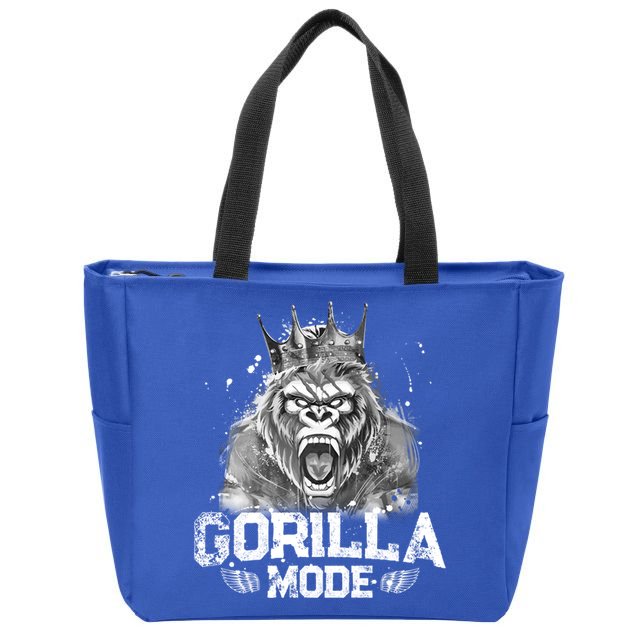 Gorilla Mode Workout Gym Success Fitness King Beast Gift Zip Tote Bag