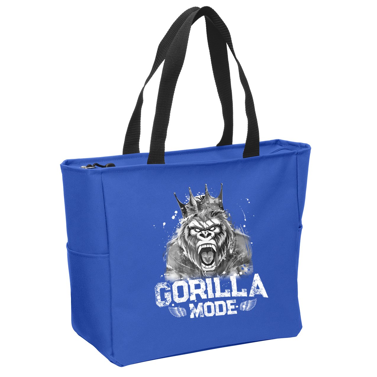 Gorilla Mode Workout Gym Success Fitness King Beast Gift Zip Tote Bag