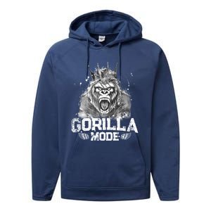 Gorilla Mode Workout Gym Success Fitness King Beast Gift Performance Fleece Hoodie