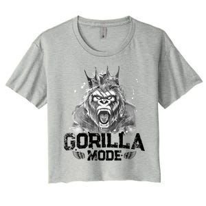 Gorilla Mode Workout Gym Success Fitness King Beast Gift Women's Crop Top Tee