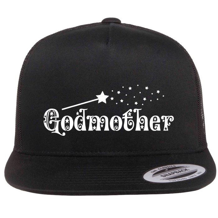 Godmother Magic Wand Flat Bill Trucker Hat