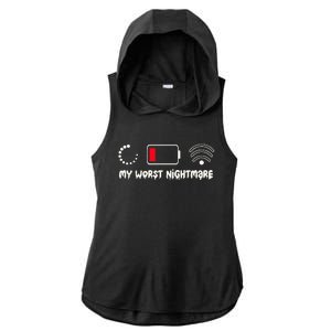 Gaming My Worst Nightmare Gamer Ladies PosiCharge Tri-Blend Wicking Draft Hoodie Tank