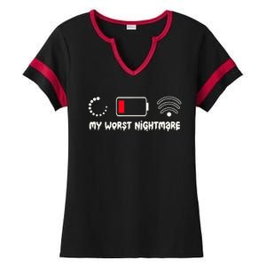 Gaming My Worst Nightmare Gamer Ladies Halftime Notch Neck Tee