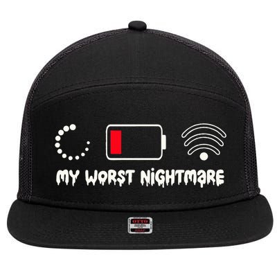 Gaming My Worst Nightmare Gamer 7 Panel Mesh Trucker Snapback Hat